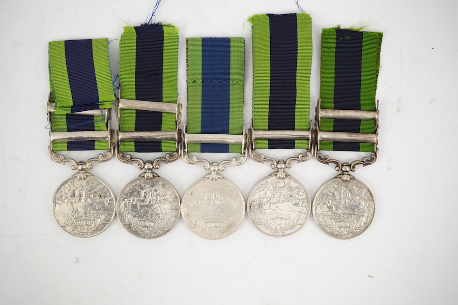 Five George V India General Service Medals